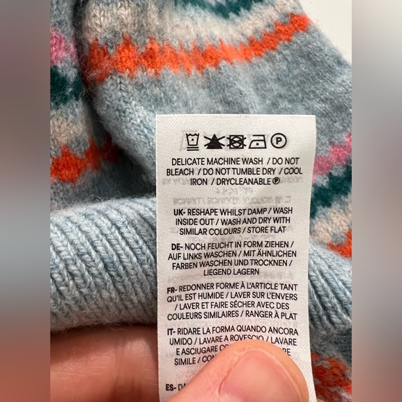 Boden Edie Fair Isle Wool Blend Sweater, size M, fits S (read) - Picture 7 of 8